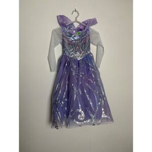 Wicked‎ Kids Costume Dress Purple Silver Glitter Sparkle Size XS/TP 3T4T